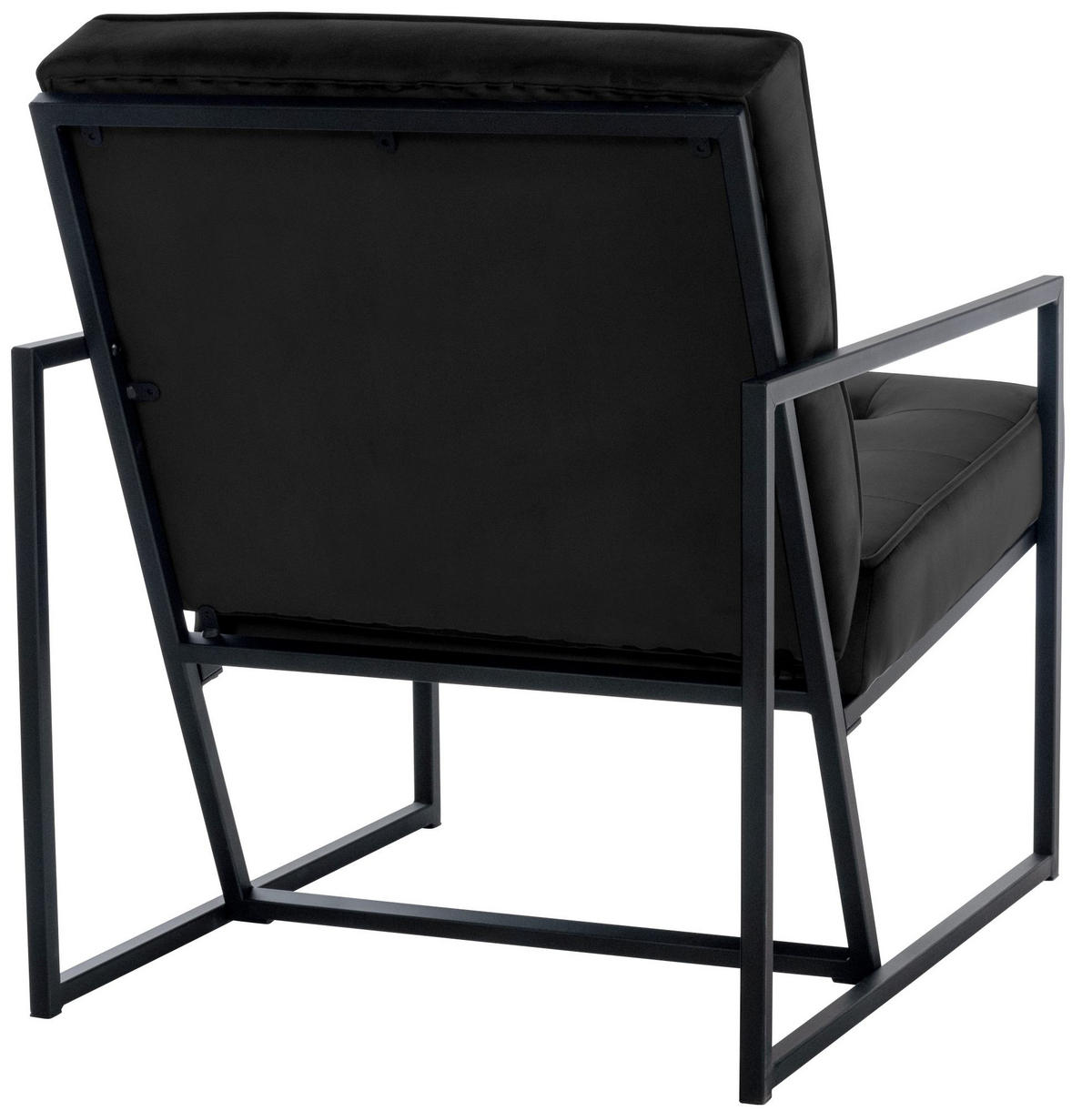 SESSEL Samt schwarz - Schwarz, Textil/Metall (63/79.5/83cm) - CLP