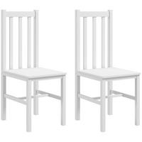 ESSZIMMERSTÜHLE 2er-Set Weiß 47.5/38.5/99.0 cm - Weiß, Holz (38.5/99/47.5cm)
