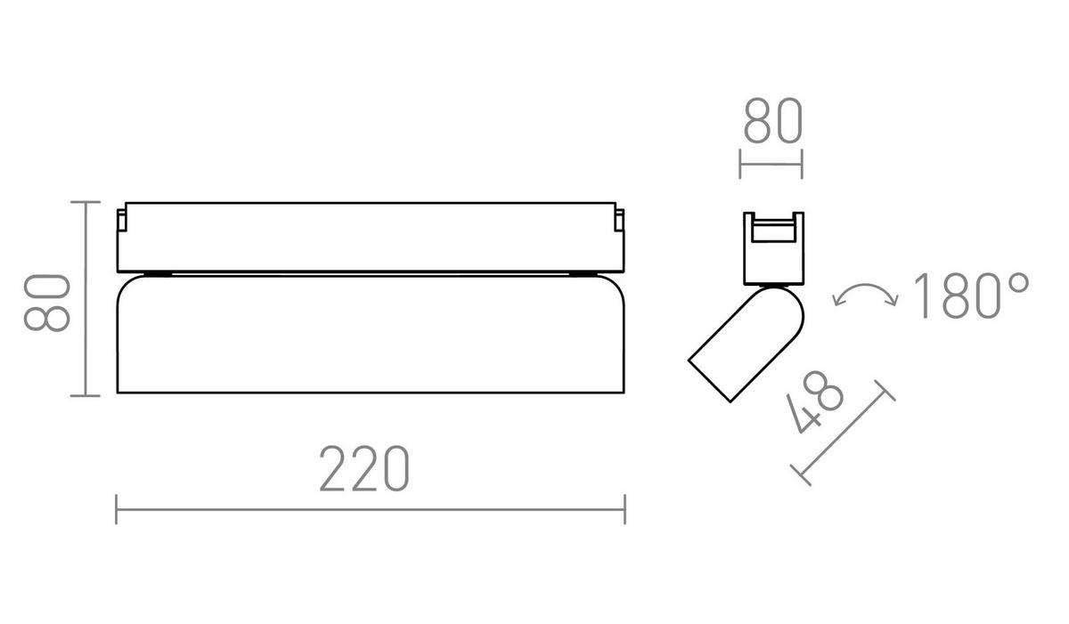 LEUCHTE OXONIA 22 Schwarz 12 W - Schwarz, Metall (22.2/25.8/8cm) - Rendl
