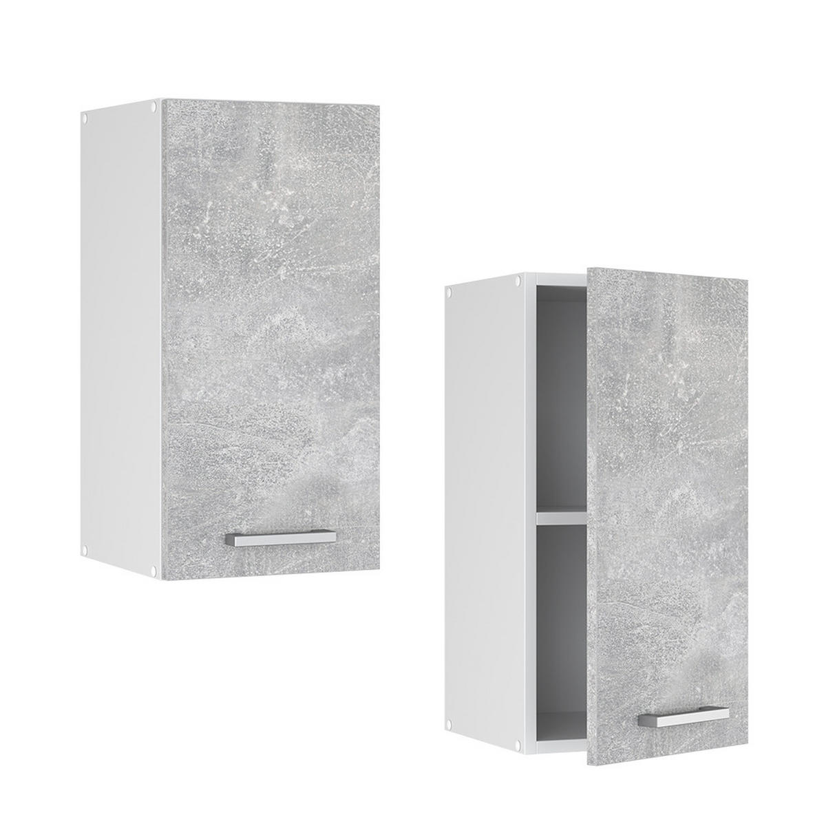 HÄNGESCHRANK R-Line Beton 30 cm - Schieferfarben/Hellgrau, Holzwerkstoff (30/60/31cm) - Vicco