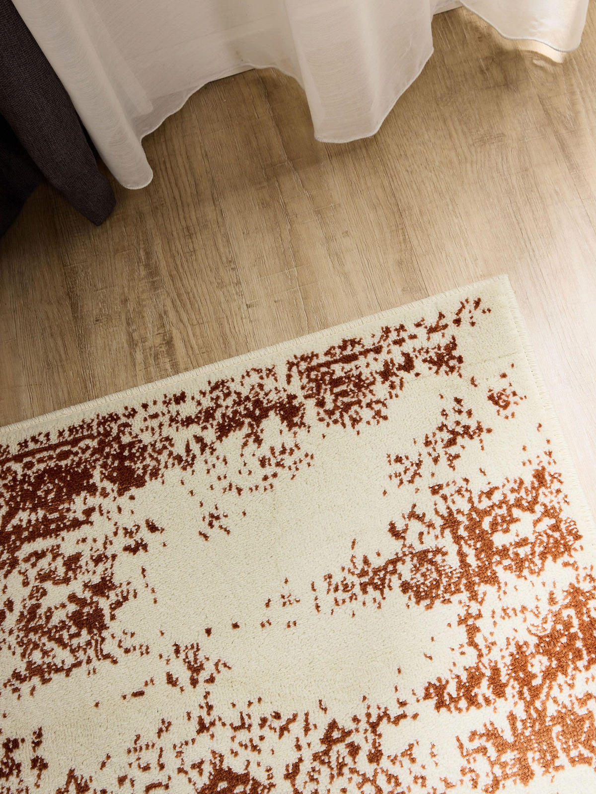 VINTAGE-LÄUFER Suki 80/240 cm - Creme/Orange, Kunststoff (80/240cm) - benuta