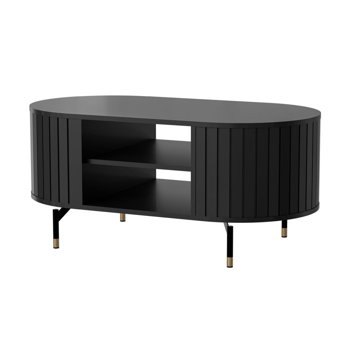 COUCHTISCH Zante Schwarz 104x56 cm - Schwarz, Holzwerkstoff (56/104.1/47cm) - Selsey
