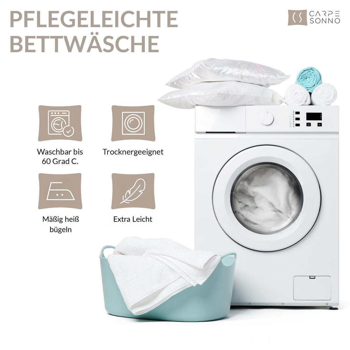 KISSENBEZUG 40x40 cm aus 100% Baumwolle, Kissenhülle Weiß Uni - Weiß, Textil (40/40cm) - Carpe Sonno