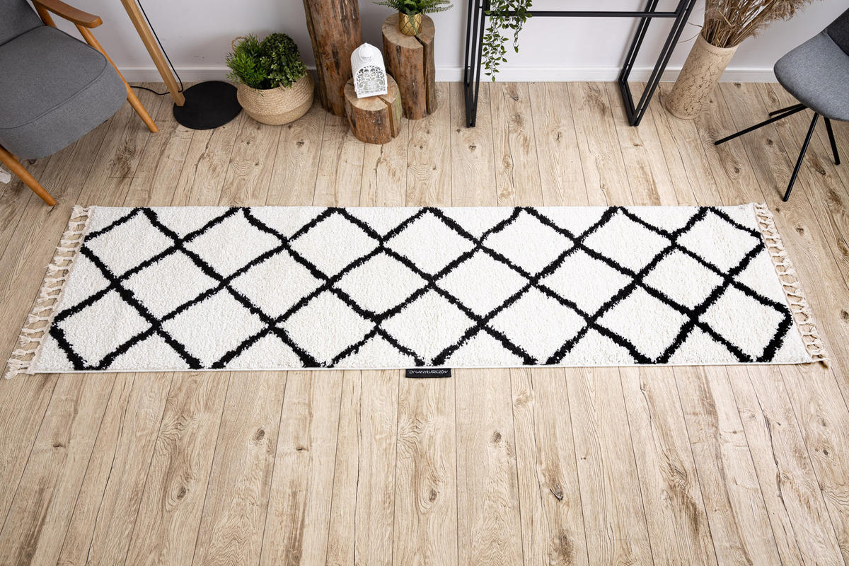 TEPPICH Berber 80/300 cm - Weiß, Textil (80/300cm) - rugsX