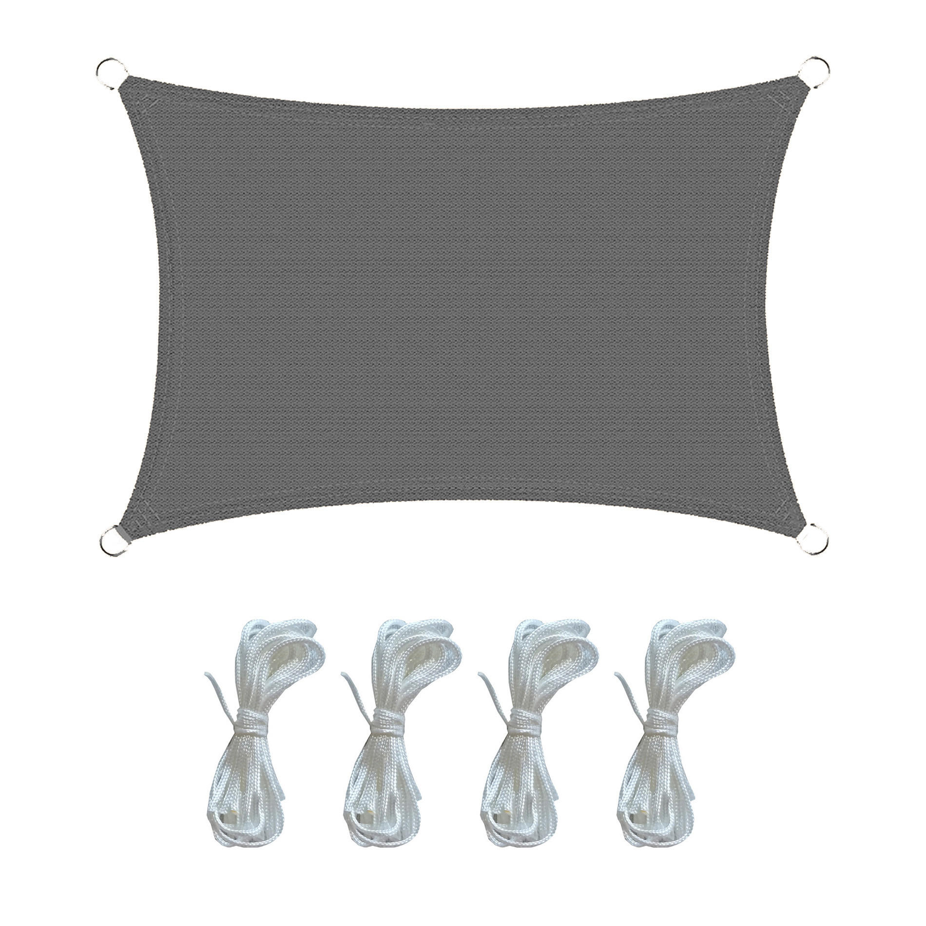 SONNENSEGEL Grau 200/300/1 cm - Grau, Kunststoff (200/300cm) - Mobili Rebecca