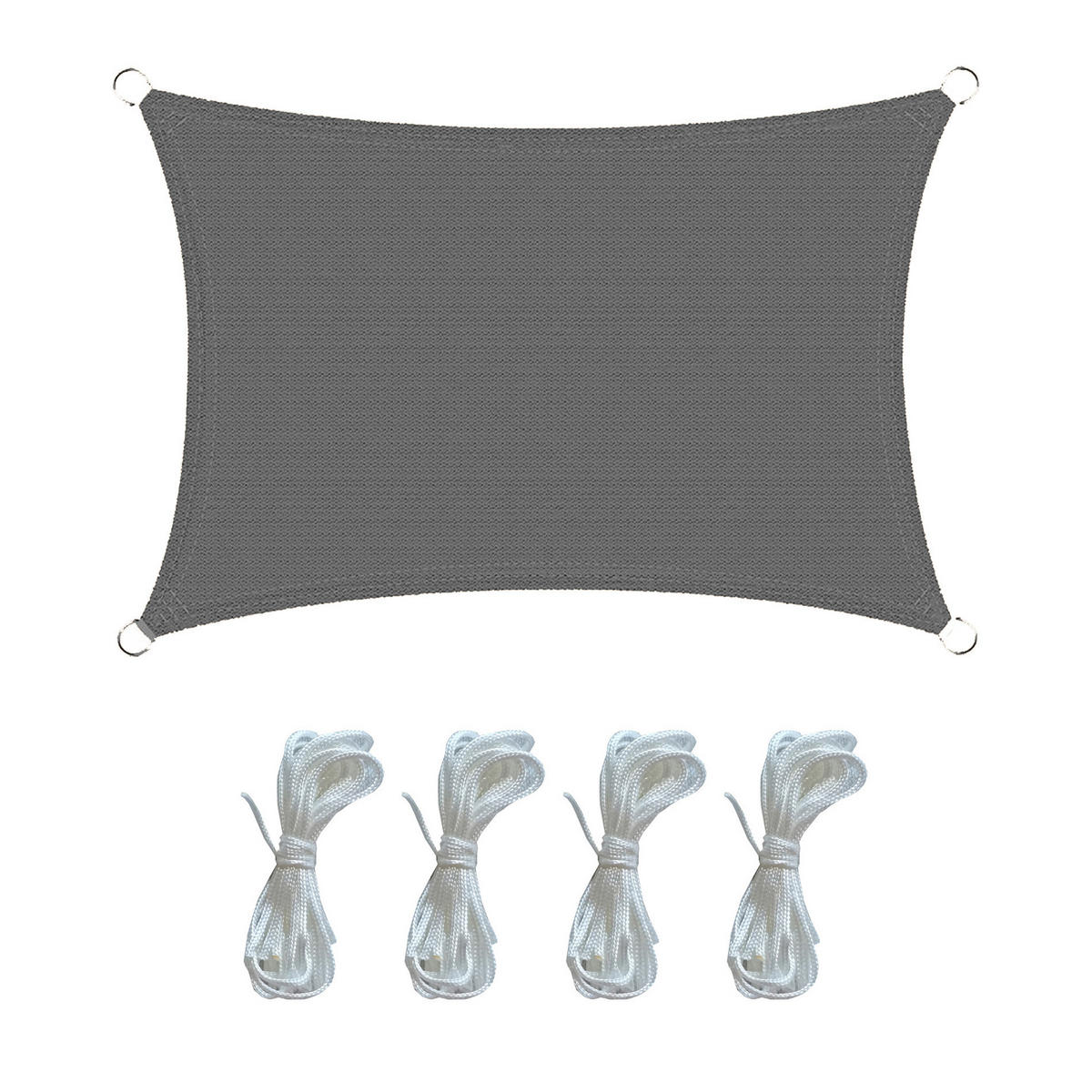 SONNENSEGEL Grau 300/400/1 cm - Grau, Kunststoff (300/400cm) - Mobili Rebecca