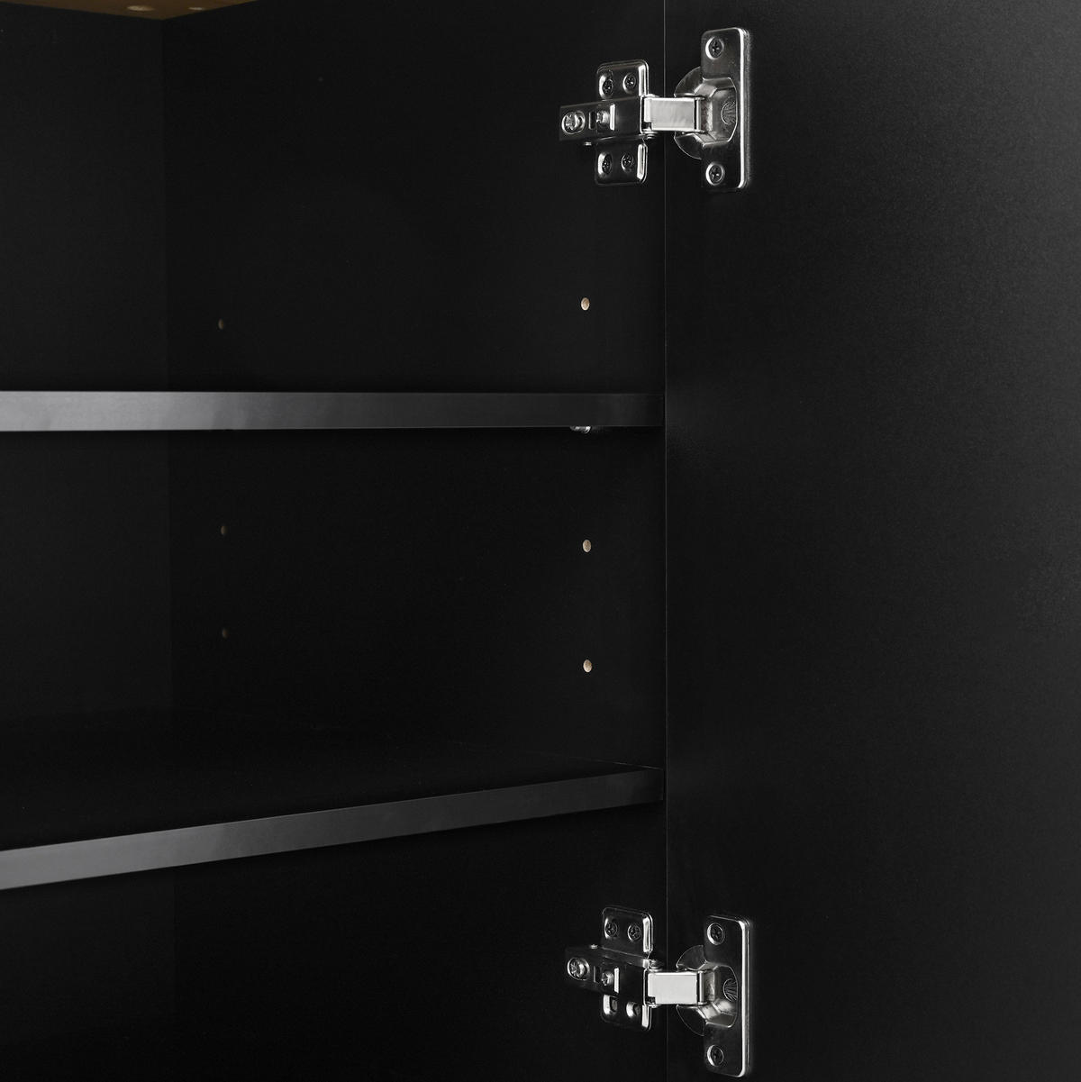 SCHUHSCHRANK 105/100,5/39,5 cm Schwarz und Natur aus Spanplatte mit LED-Beleuchtung - Schwarz, Holzwerkstoff (105/100/39cm) - OKMYHOME