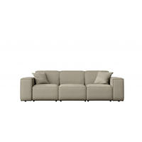 GARTENSOFA MALIBU 3 Sitzer Stoff Odyssey Dunkelbeige - Beige, Holz (245/73/88cm) - Kaiser Möbel