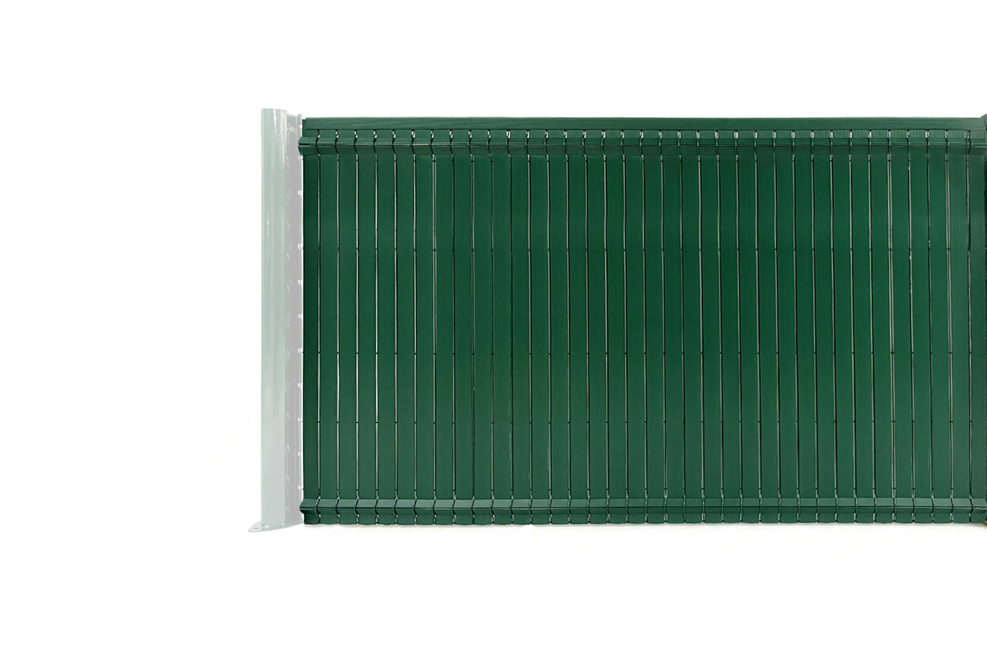 PVC-SICHTSCHUTZLAMELLEN-STEIF-SET Cinto grün 2m H.120cm - Mit clips und Endprofil - Grün, Kunststoff (200/123cm) - Casanoov