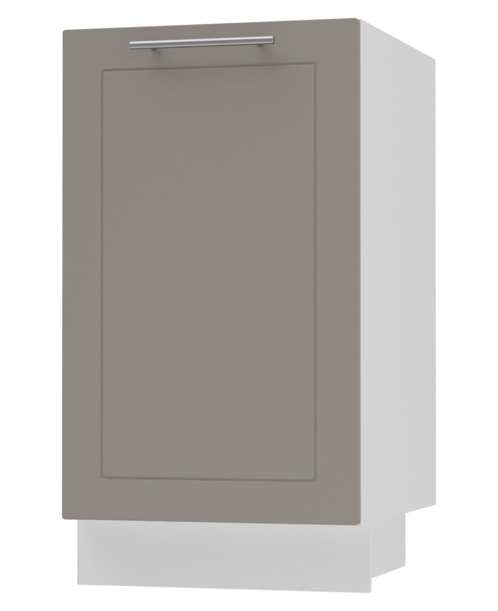 KÜCHENUNTERSCHRANK Kvantum D1D/45 Beige Matt / Weiß Matt 45 / 50 / 82cm - Beige/Weiß, Holz/Holzwerkstoff (45/82/50cm) - Feldmann-Wohnen