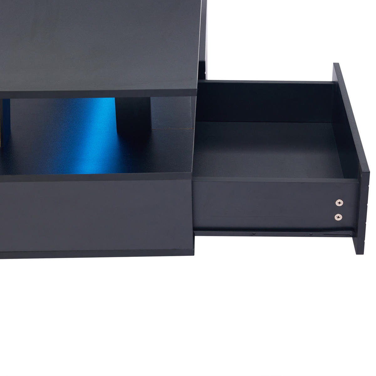 COUCHTISCH 100/50/42 cm schwarz aus Acryl mit Aufbewahrung - Schwarz, Holzwerkstoff (100/50/42cm) - OKMYHOME