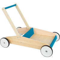 LAUFLERNWAGEN PETROLBLAU - Naturfarben, Holz (40.5/45.5/62cm) - small foot