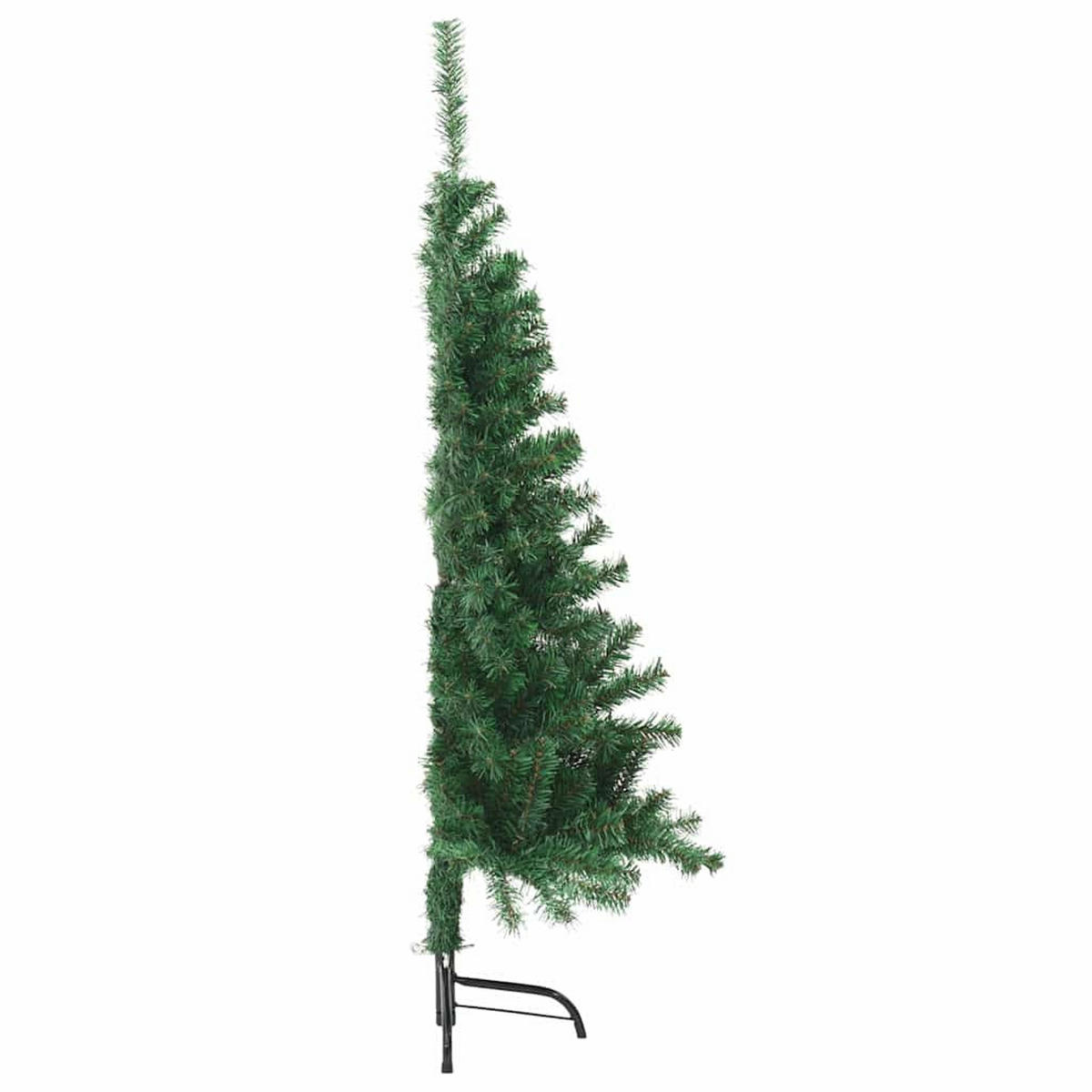 HALB-WEIHNACHTSBAUM Künstlicher Mit Ständer Grün 150 Cm Pvc - Grün, Kunststoff (150cm) - vidaXL