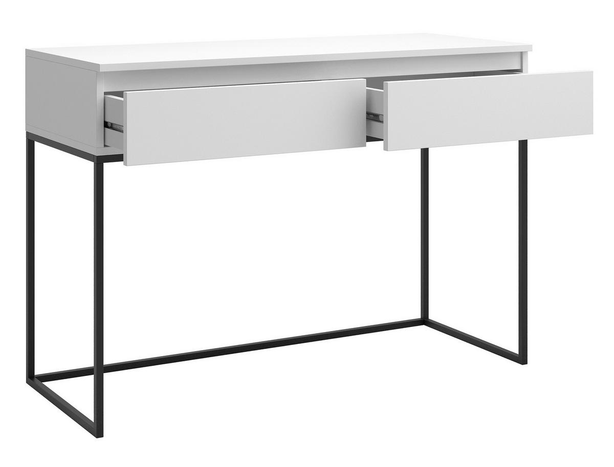 KONSOLENTISCH Bemmi Weiß mit Metallbeinen - Schwarz/Weiß, Holzwerkstoff/Metall (50/120/80cm) - Selsey