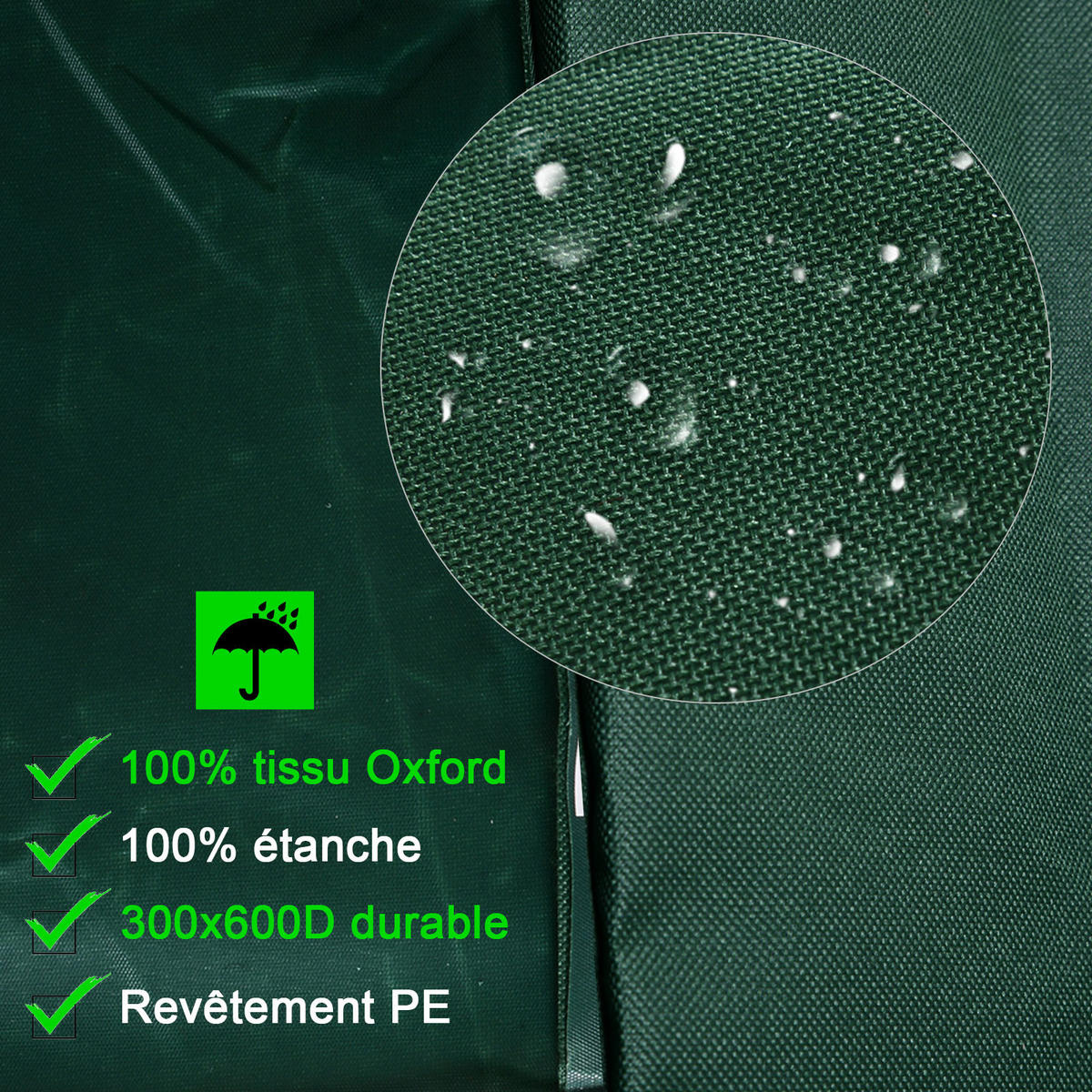 SCHUTZHÜLLE Grün 1 Stück - Grün, Kunststoff/Textil (210/80/140cm) - GiPP