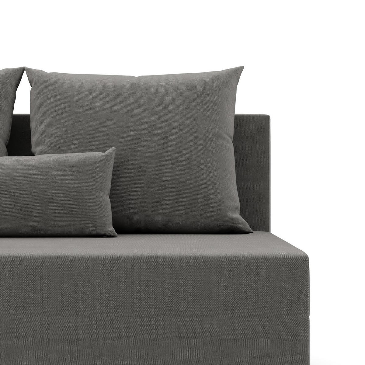 ECKSOFA MIT SCHLAFFUNKTION FERMO BONELL Grau - Grau, Textil (137/201cm) - Mebligo