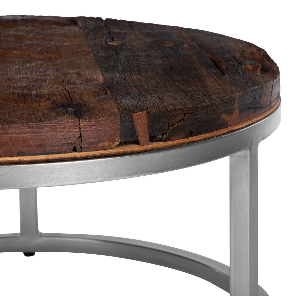 COUCHTISCH rund Natur Ø 70/35 - 56/29 cm - Naturfarben, Holz (70/35/70cm) - WOMO-DESIGN
