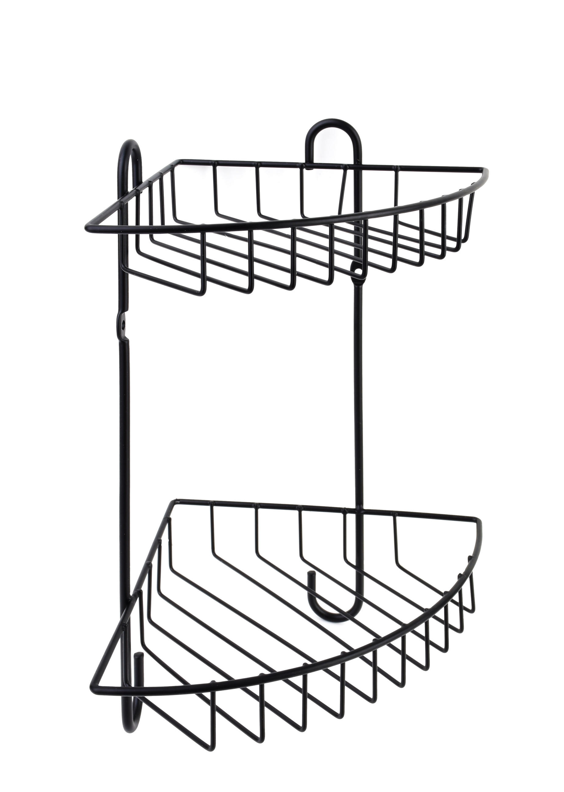 BADEZIMMERREGAL Carl 22/16/28,5cm Schwarz - Schwarz, Metall (22/28.5/16cm) - Mondex