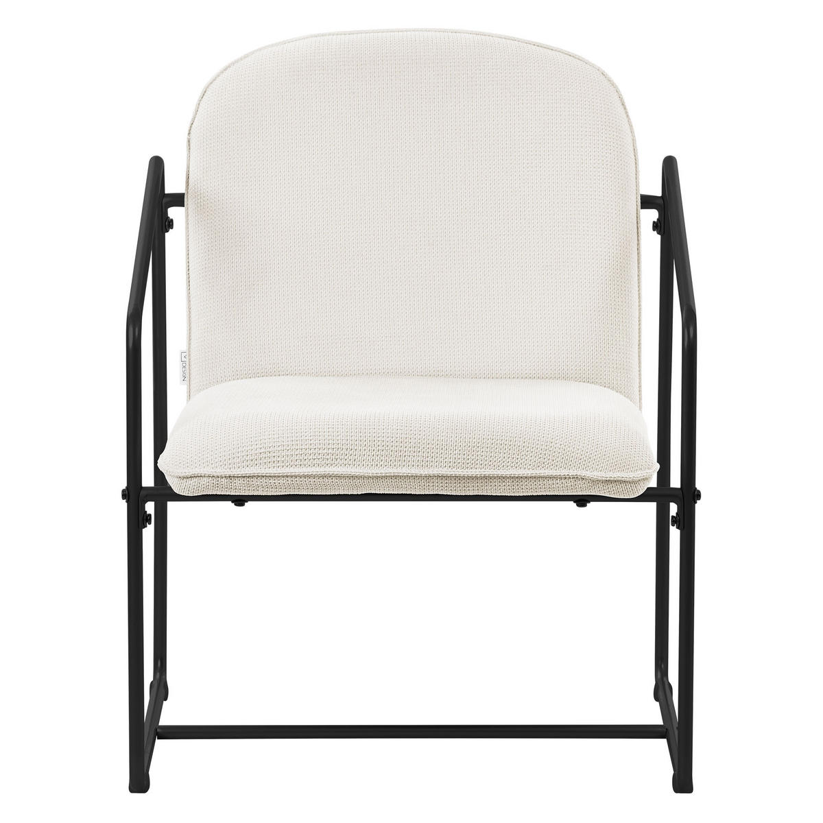 LOUNGESESSEL 2er Set, Beige - Schwarz, Metall (65/76/61cm) - ML-DESIGN