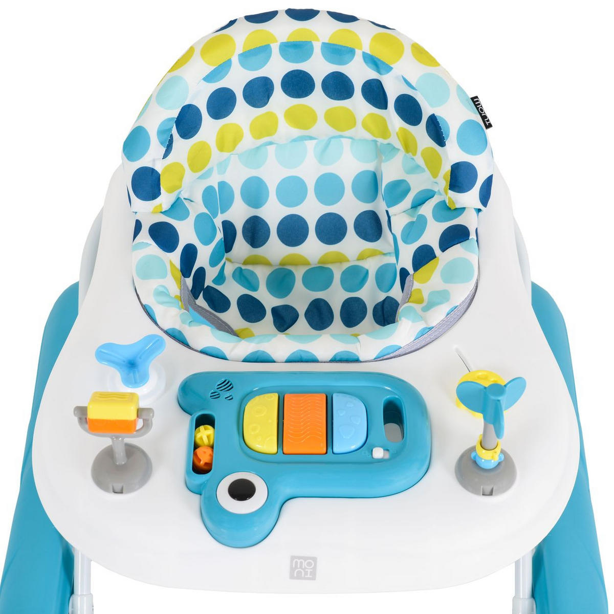 LAUFLERNHILFE Zizzy blau Spielcenter, Musikfunktion, Stopper, höhenverstellbar - Blau, Kunststoff (55/52/69cm) - Moni