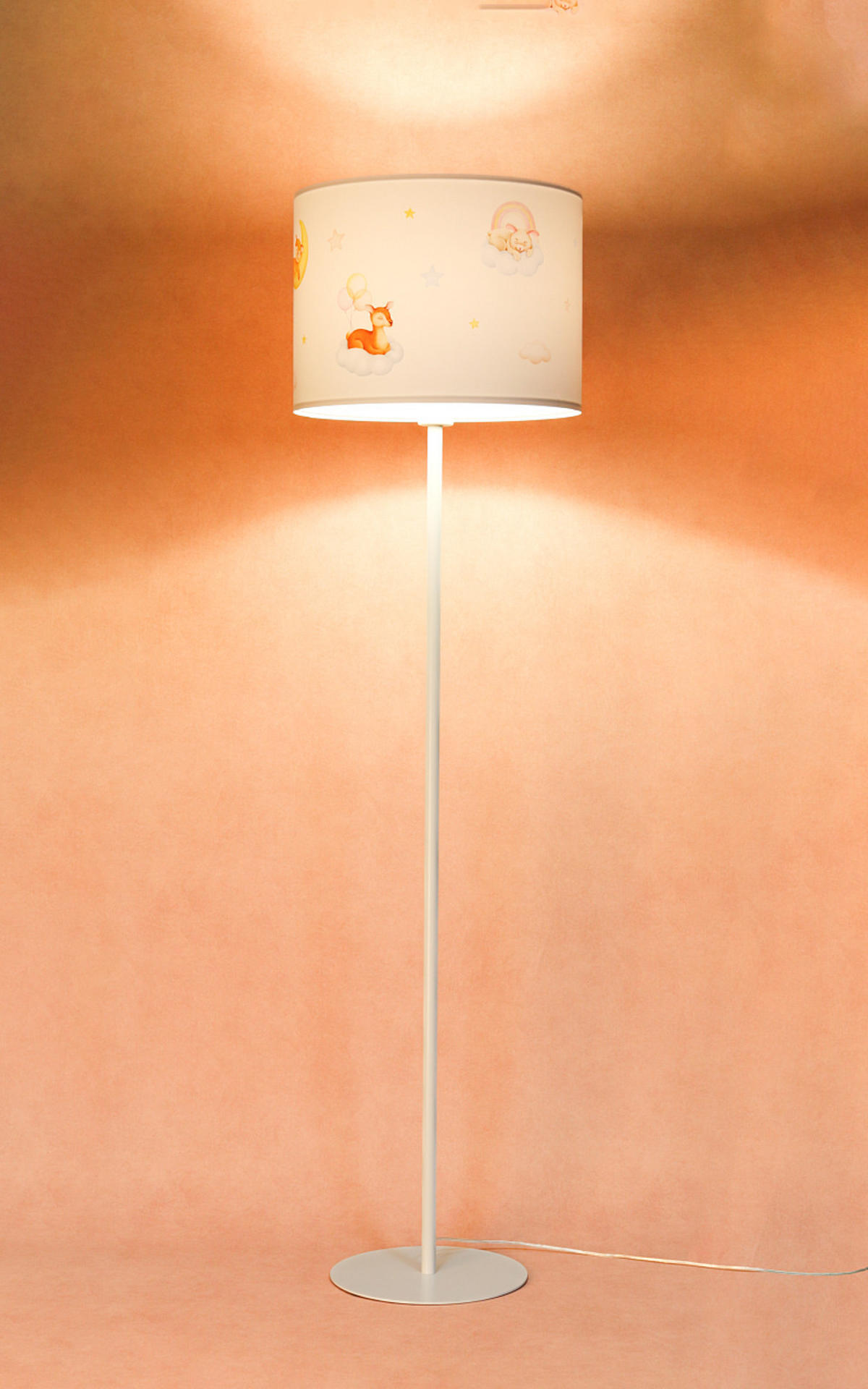 STEHLAMPE Bunt 40/30 cm - Multicolor/Weiß, Kunststoff (30/3.8/30cm) - ONZENO