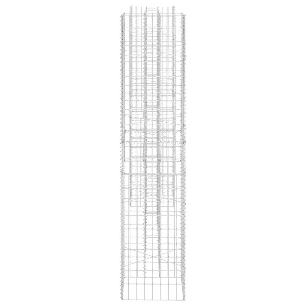 GABIONEN-PFLANZKOR H-förmiger Stahldraht 260/40/180 Cm - Silberfarben, Metall (260/180/40cm) - vidaXL