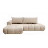ECKSOFA Ombo Beige Chenille 280 cm - Beige/Schwarz, Kunststoff/Textil (284/167cm) - Selsey