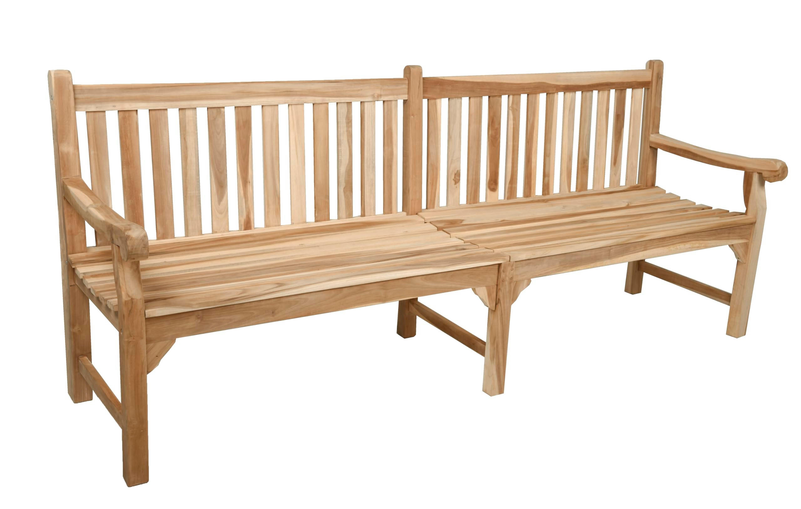 GARTENBANK Megan 5-Sitzer Terrassenbank - Braun, Holz (62/88/220cm) - DELUKE