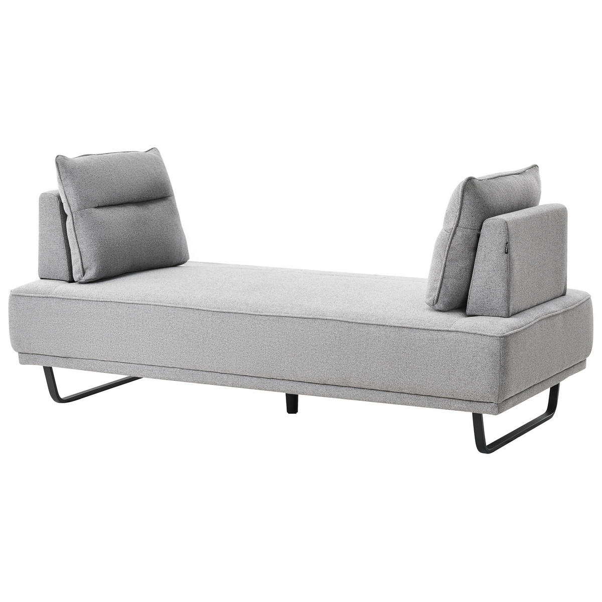 3-SITZER-SOFA Stoff Grau Faxen - Grau, Textil (184/86/90cm) - Beliani