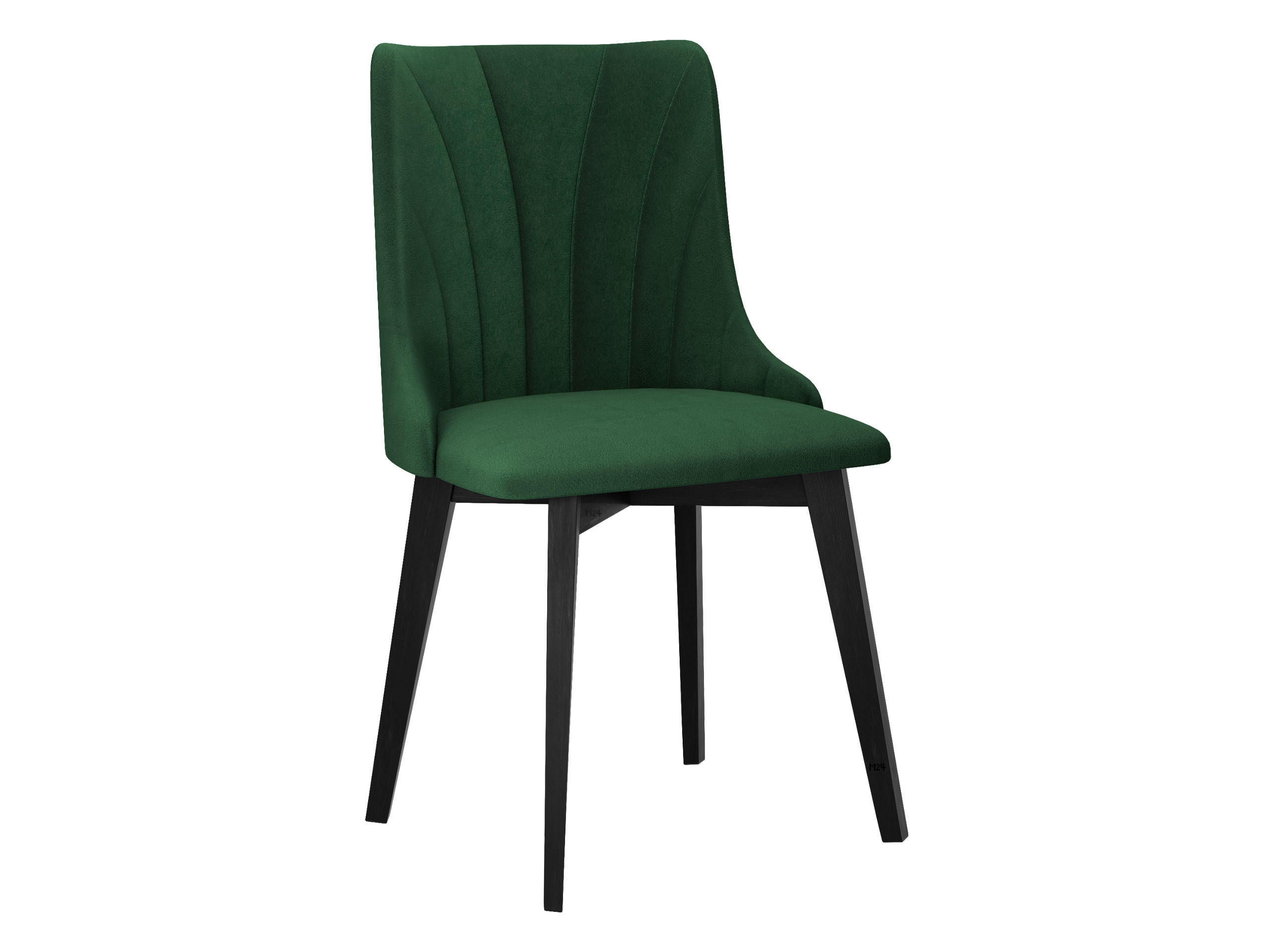 ESSZIMMERSTUHL Monti V Pik Muschel - Schwarz/Grün, Holz/Textil (48/83/53cm) - MIRJAN24