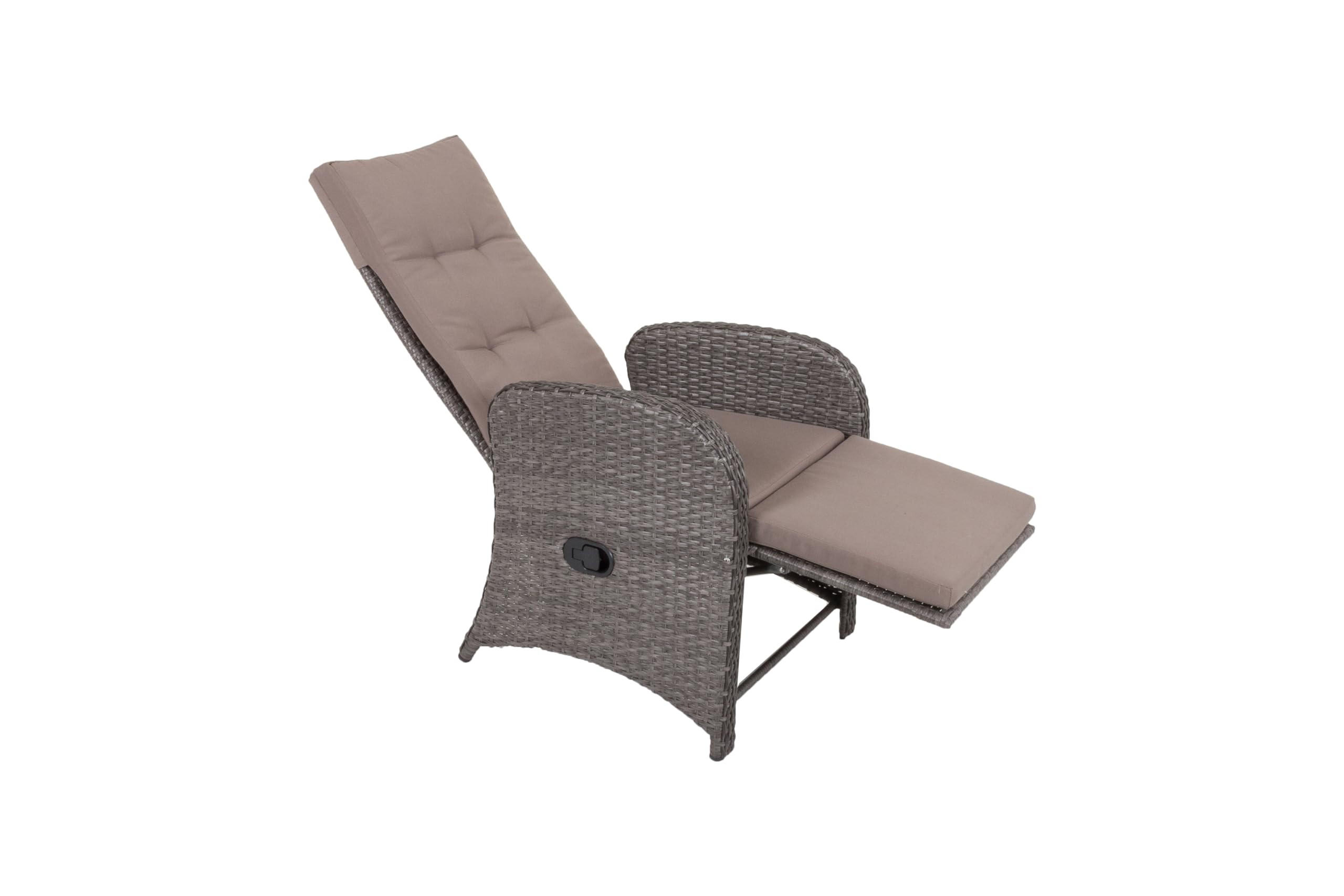 DELUKE LIEGESTUHL Dunkelgrau 63cm × 73cm × 110cm