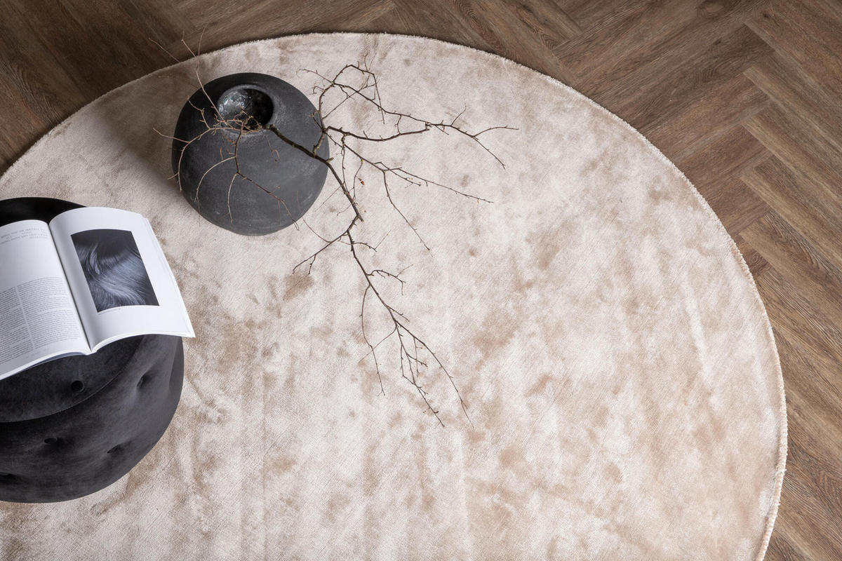 WOHNZIMMERTEPPICH INDRA Beige 200x200x1 cm - Beige, Textil (200/200cm) - FURNLUX