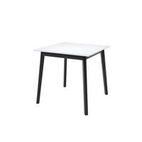 ESSTISCH MARCO S Ausziehbar 85 - 125 / 85 x 77 cm - Schwarz/Weiß, Holz (85/85/77cm) - MASSENO