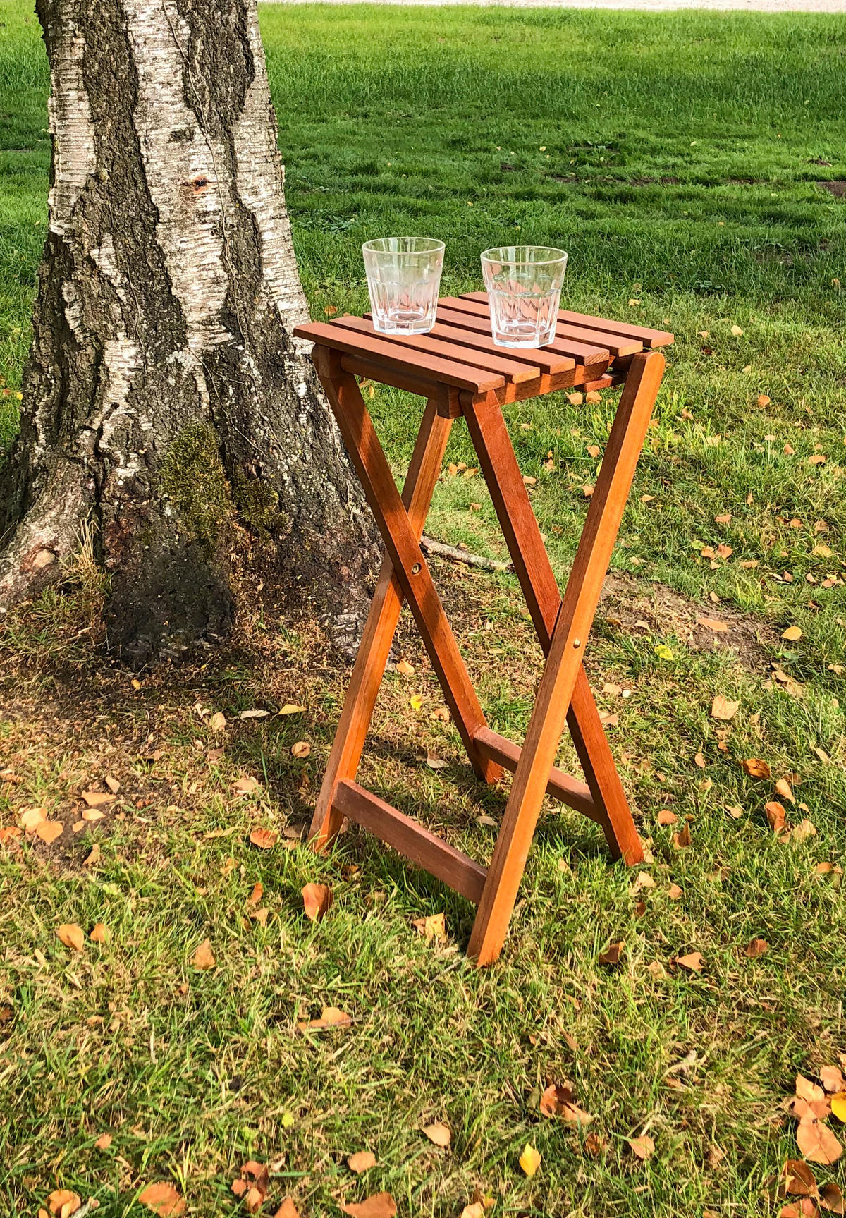 KLAPPTISCH Cairo 2er Set Eukalyptus Natur 62x27x29cm - Hellbraun, Holz (29/27/62cm) - DELUKE