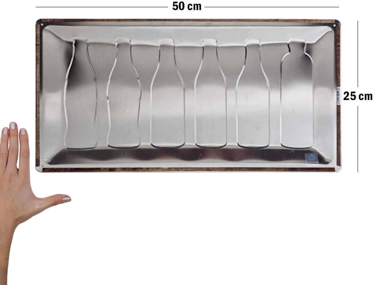 BLECHSCHILD 25/50 cm Coca-Cola Bottle Timeline - Multicolor, Metall (50/25/1cm) - Nostalgic-Art