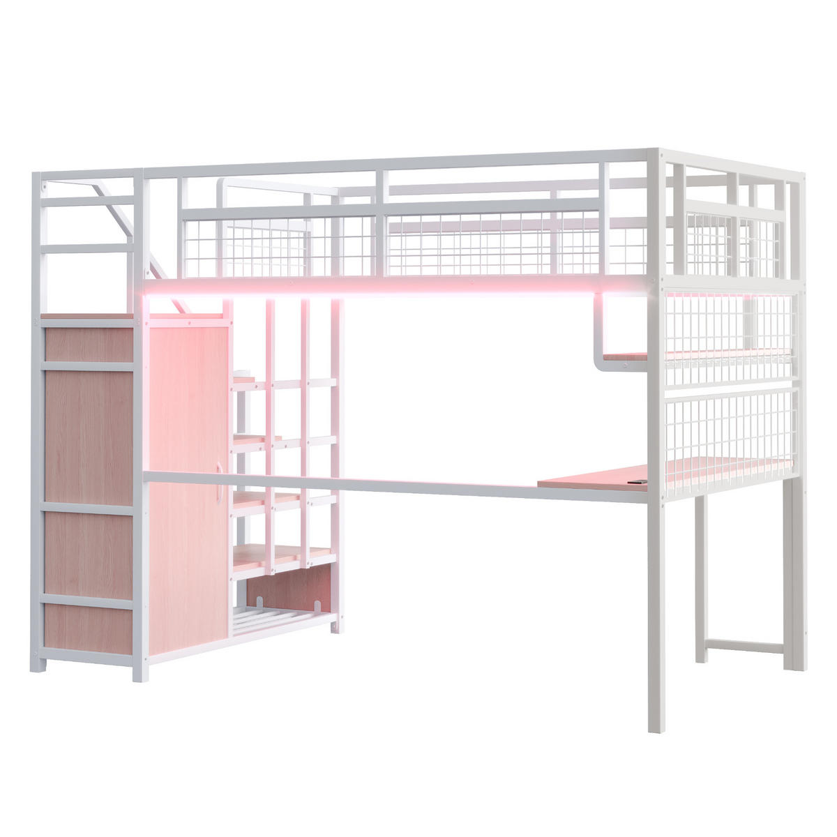 HOCHBETT Metall 140/200 cm Weiß - Weiß, Metall - Raumix