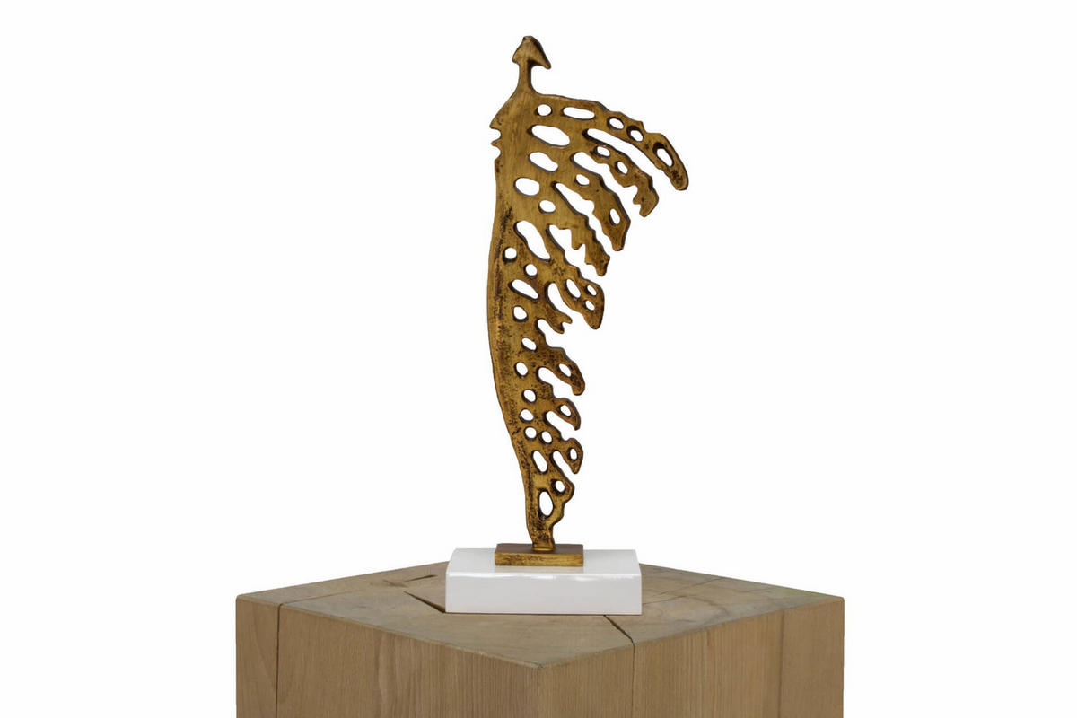 SKULPTUR Kupfer 13/39 cm - Kupferfarben, Stein (0.7/39/9cm) - KUNSTLOFT