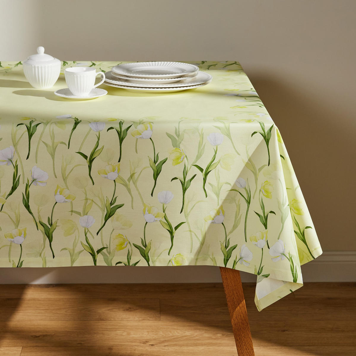 TISCHDECKE Tendi - Hellgrün, Textil (220/150/1cm) - home&you