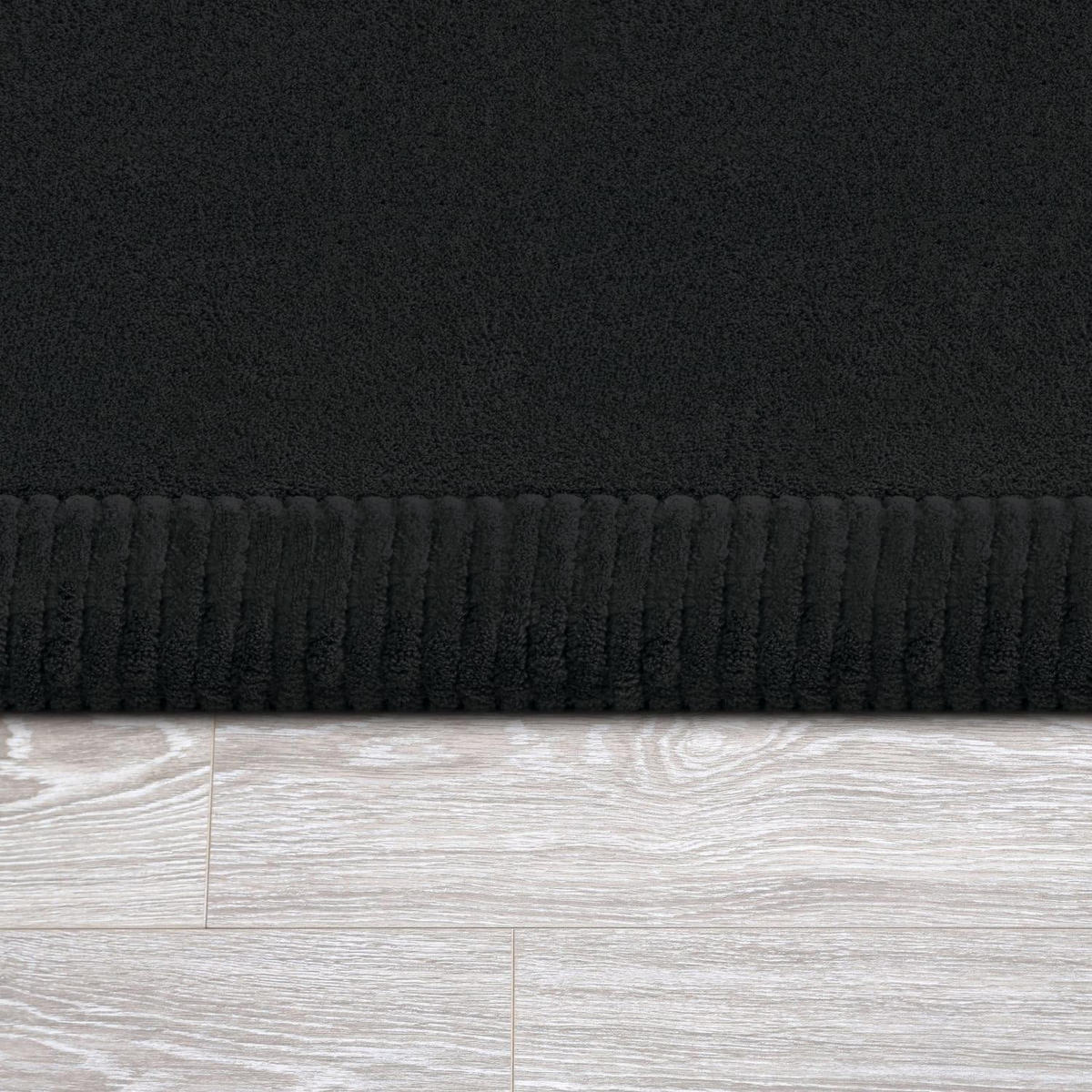 KURZFLOR-TEPPICH TATAMI 475 SCHWARZ 160X220 - Schwarz, Kunststoff (160/220cm) - Paco Home