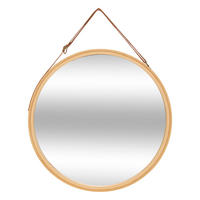 SPIEGEL mit Bambusrahmen Lobee 38/38/1,5 cm - Braun, Naturmaterialen (38/1.5/38cm) - 5five Simply Smart