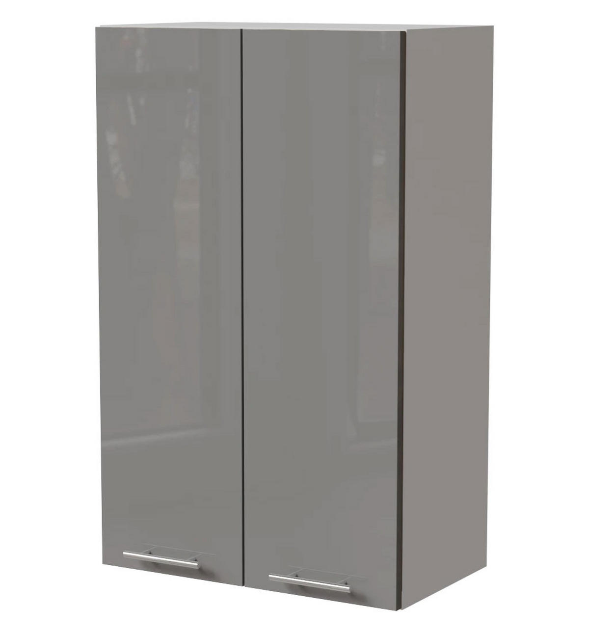 KÜCHENHÄNGESCHRANK Essen W4/60 Grau Hochglanz / Weiß Matt 60 / 32,5 / 96cm - Weiß/Grau, Holz/Holzwerkstoff (60/96/32.5cm) - Feldmann-Wohnen