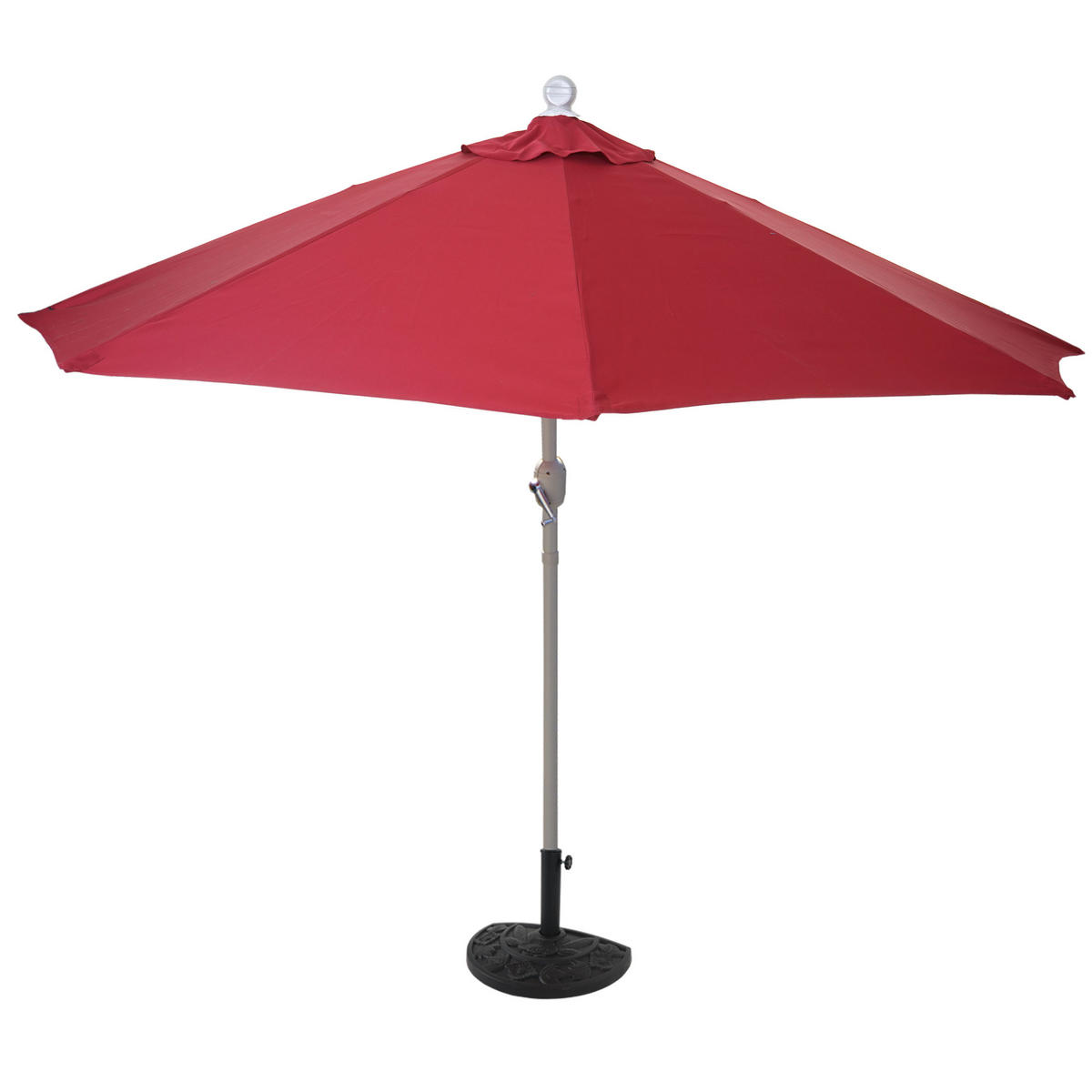 SONNENSCHIRM I HALBRUND UV 50+ Bordeaux - Bordeaux, Textil (260/135cm) - MCW