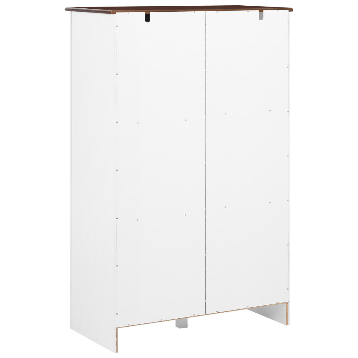 VITRÍNA 80 cm Bílá Pimba - tmavě hnědá, kompozitní dřevo (80/125/40cm) - Beliani