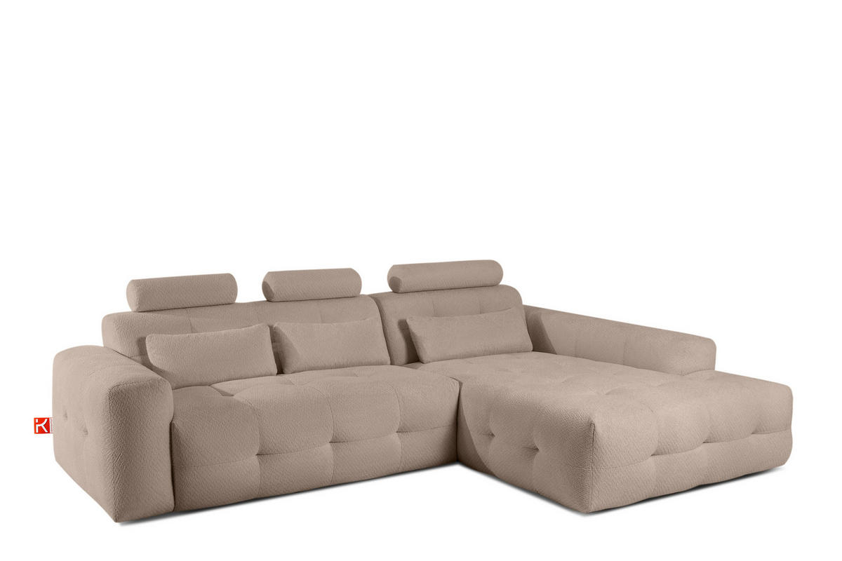 POLSTERMÖBELSET ALIGRA, 2-tlg, Hellbraun - Hellbraun, Holz/Holzwerkstoff (290/90/191cm) - KONSIMO®