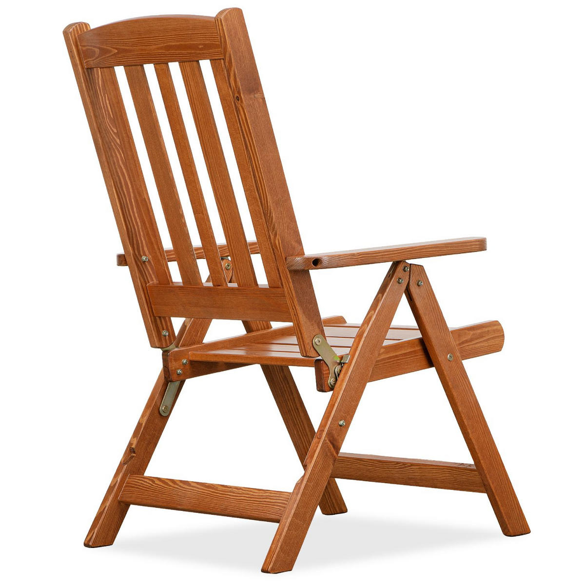 GARTENSTUHL ALCES aus massivem Kiefernholz, braun - Braun, Holz (73/106/63cm) - KONSIMO®