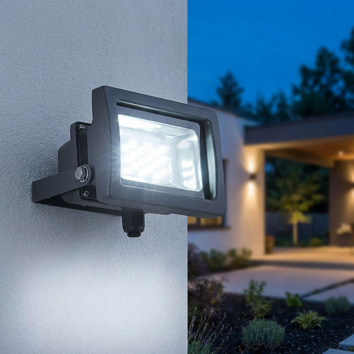 LED BAUSTRAHLER Aluminium Grau - Anthrazit, Glas (14.6/11.5/15cm) - Globo Lighting