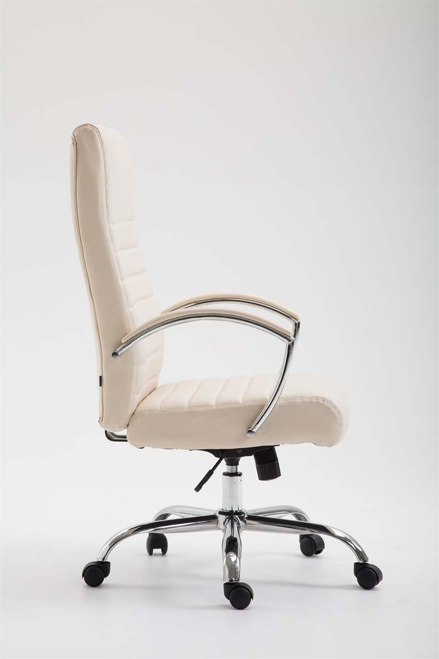 Thumbnail - TPFLiving Bürostuhl, Creme, Textil, 60x118x68 cm, Arbeitszimmer, Bürostühle, Drehstühle