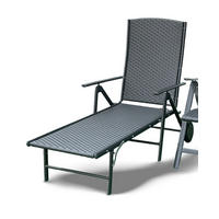 GARTEN-RELAXLIEGE Palma - Graphitfarben, Kunststoff (57/34/192cm) - Sedex