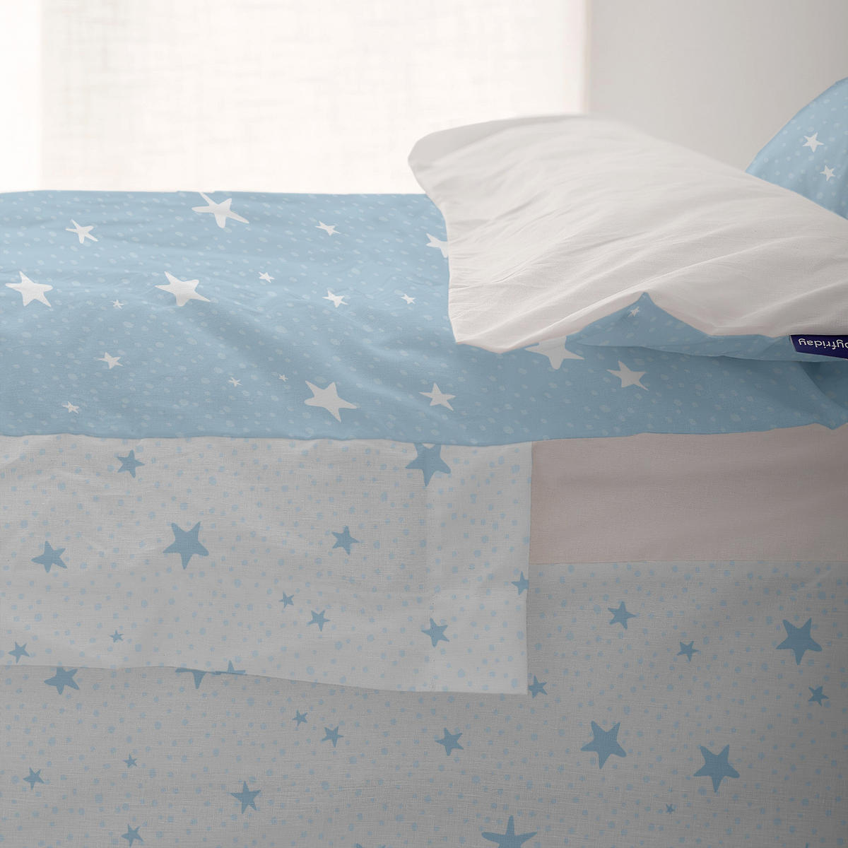 KINDER schlafsack Little star Blau 90x200 cm Ohne füllung - Blau, Textil (90/200cm) - Happy Friday