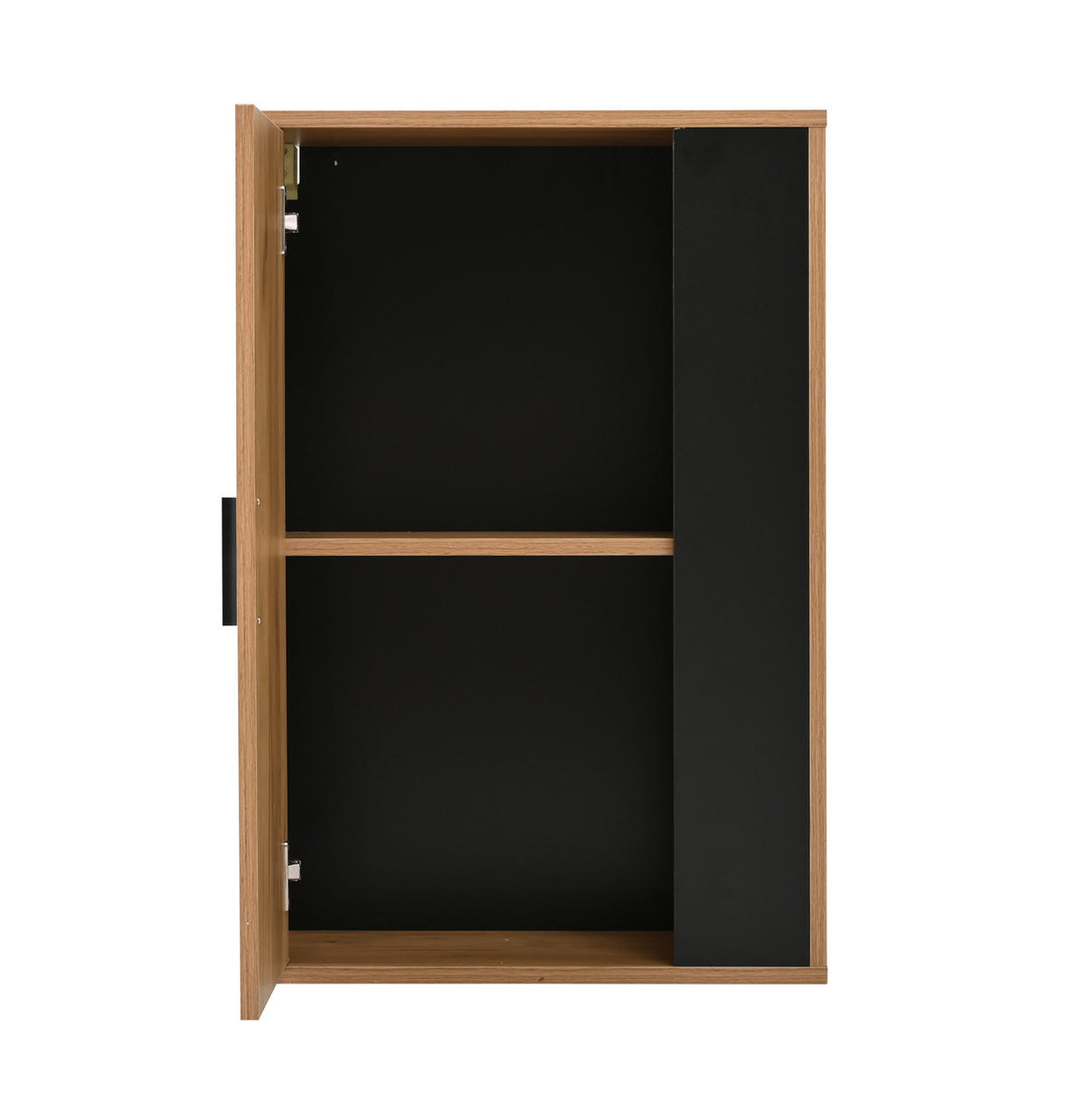 TV-SCHRANK-SET 3-teilig in Eiche/Schwarz 140/35/39 cm (mit Wandschrank und Regal) - Eichefarben, Holzwerkstoff (140/116/35cm) - Redom